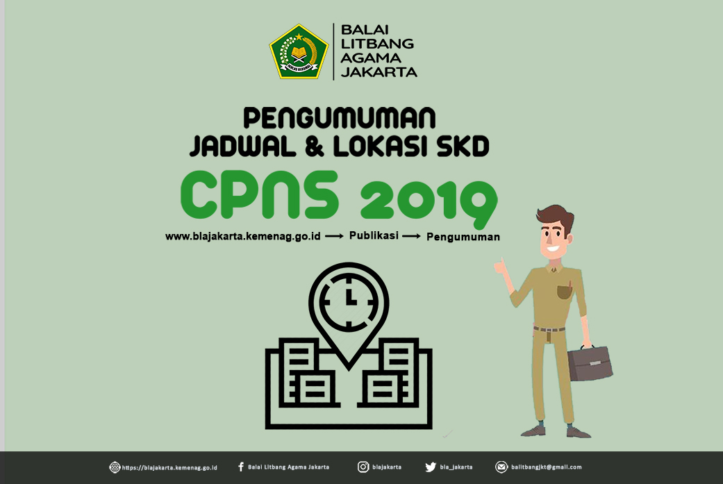 Pengumuman Jadwal dan Lokasi SKD CPNS 2019 Balai Litbang Agama Jakarta Kementerian Agama Republik Indonesia